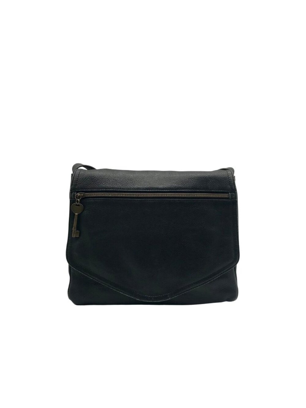 Fossil Black Pebbled Leather Shoulder Bag